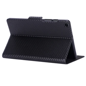 Carbon Fiber Wzór PU Book Flip Cover Case for Samsung Galaxy Tab A 8.0 SM-T290 T295 T297 T290 2019 Tablet Adjustable - 