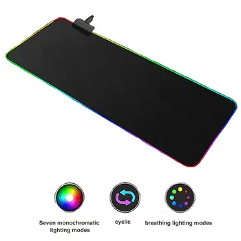 1 szt. Kolorowe RGB światła Symfonia podkładka pod mysz podkładka pod mysz RGB Kolorowe Podkładka pod Mysz Duża Podkładka pod Mysz - 