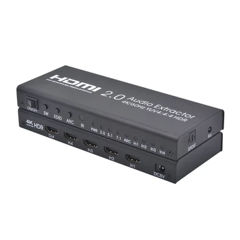 4K HDMI 4X1 o Splitter ARC SPDIF EDID 4 in 1 Out HDMI Converter Switch Przełącznik Adapter - 