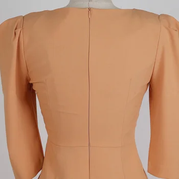 Biuro Lady Dress 2021 Letnia Moda Asymetryczna Gryf Prosty Gęsty Góra I Luźny Dół Temperament Elegancka Sukienka Kobiety - 